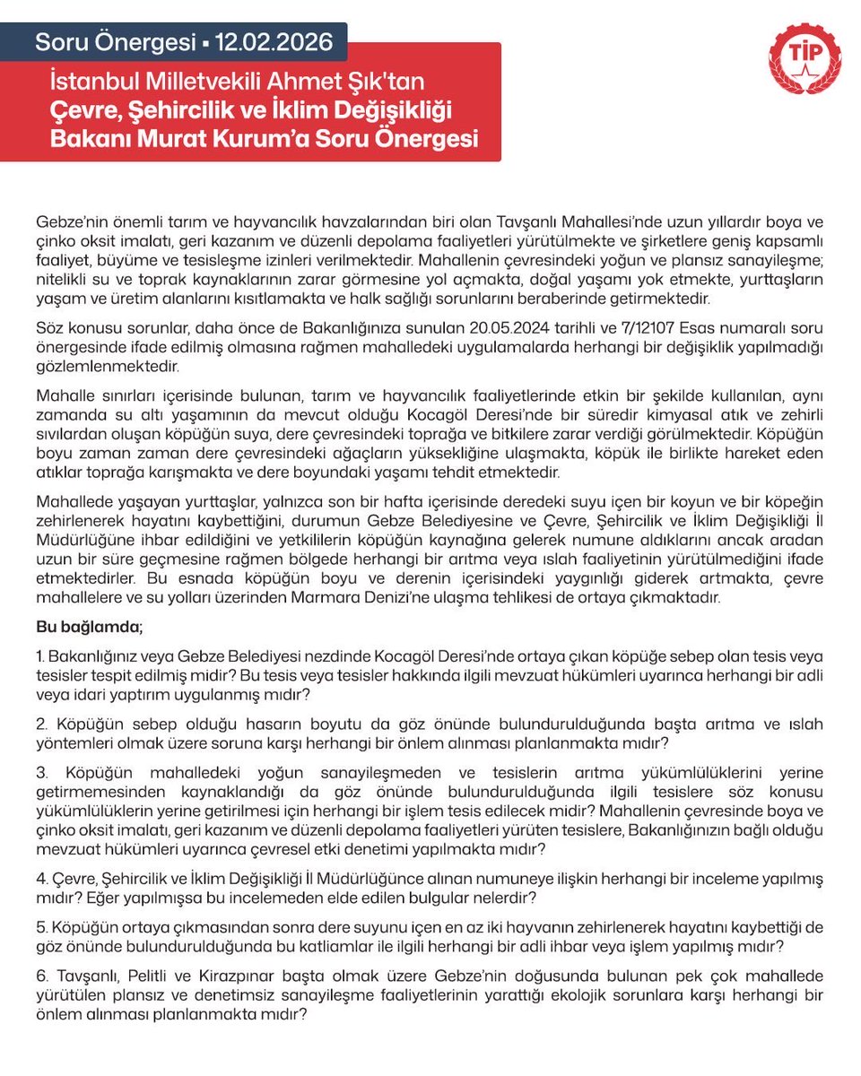 Türkiye İşçi Partisi - Gebze tweet media