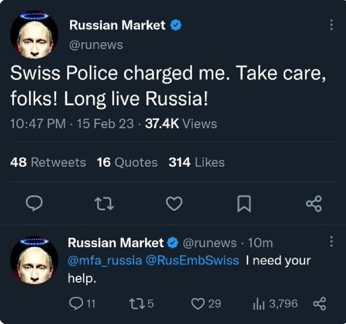 <a href="/DarthPutinKGB/">Darth Putin</a> <a href="/runews/">Russian Market</a> Another unforgettable post.