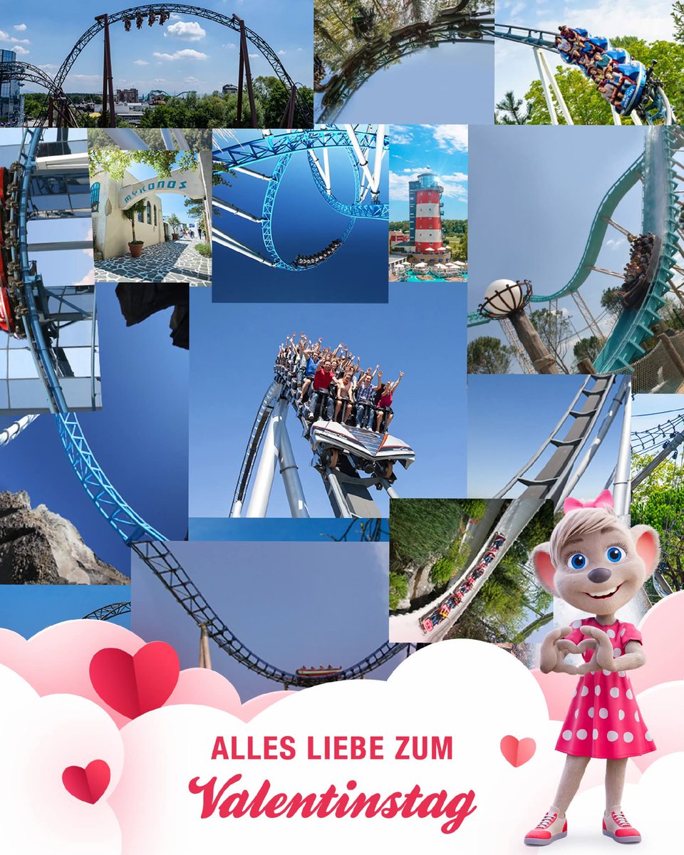 Los de Europa Park celebrando San Valentin