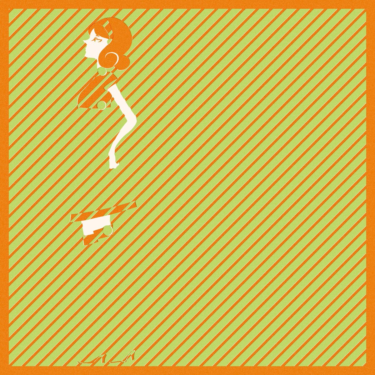 オレンジ×黄緑