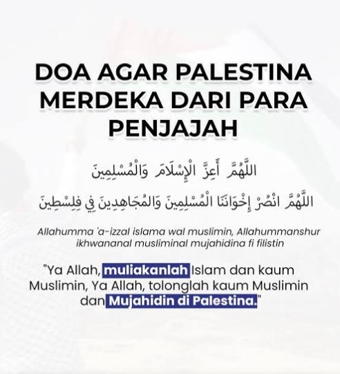 Ramadan sudah di depan mata, mari doakan saudara kita di Palestina agar mereka juga bisa melaksanakan ibadah Ramadan dengan tenang 🇵🇸