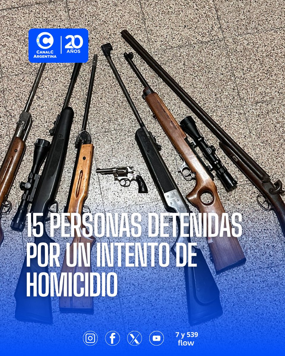 🚔 Operativos simultáneos permitieron secuestrar armas, droga, vehículos, dinero y otros elementos vinculados a la causa.
canalc.com.ar/15-personas-de…