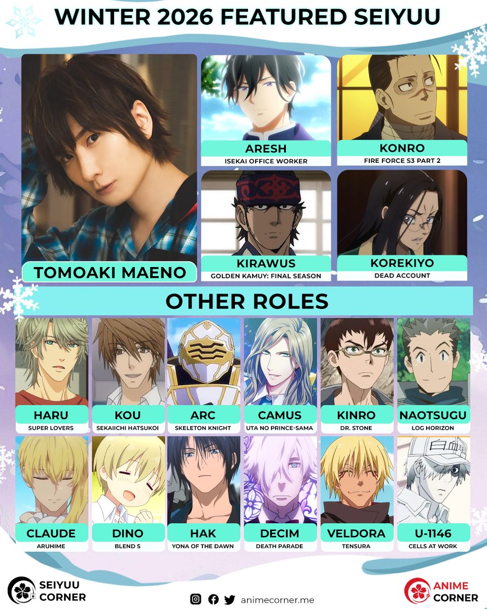 ❄️ Daily Winter 2026 Featured Seiyuu: Tomoaki Maeno
