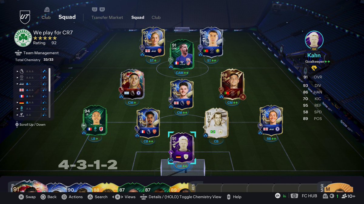 Shllwe7's tweet photo. @FIFAQ8_ بروف تقييمك ، عندي هافيرتز الحدث بس ما يدخل مكان اوتافيو https://t.co/trfGGmYuXA