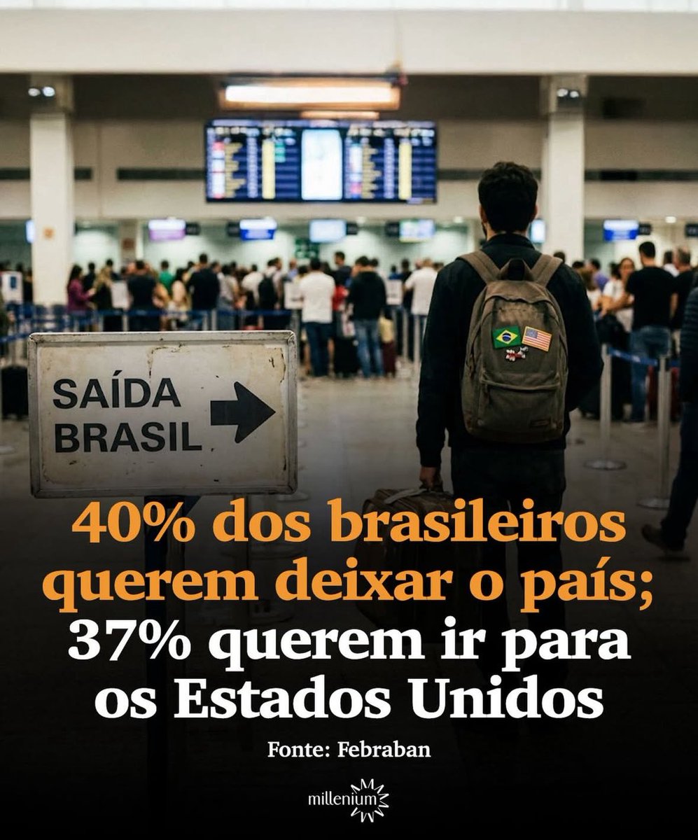 Num país em que todas as instituições foram tomadas por corruptos, é estranho que apenas 40% queiram fugir.