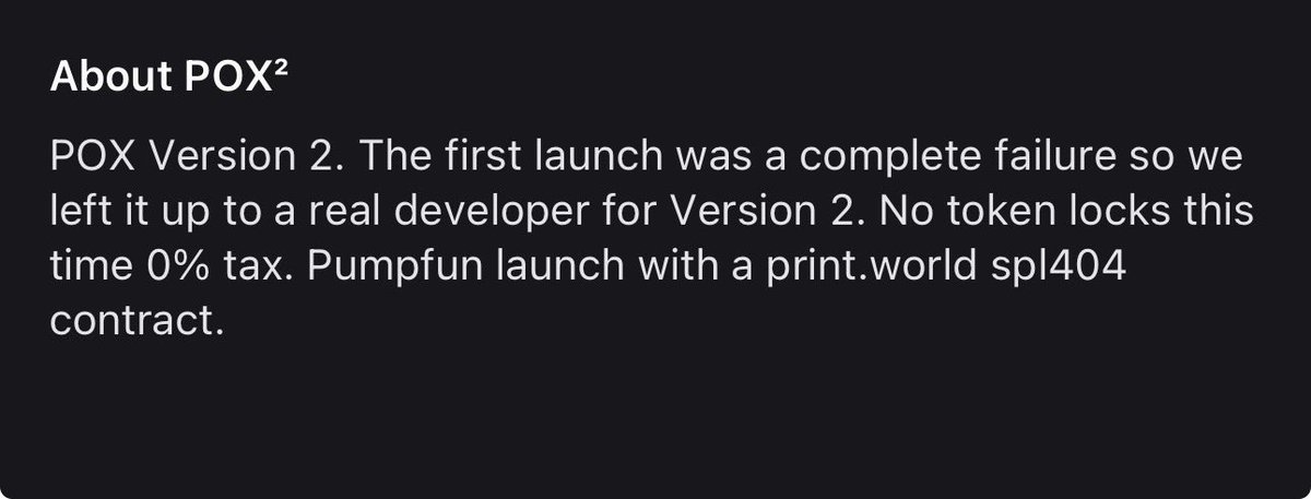 Main6666669's tweet photo. @binderprotocol @printworld POX² is the first token made from PRINTWORLD.
Made ( 2 months ) ago. When purchasing POX² you aren't just buying 
This token sat dormant for months making it the first token on the platform of $BINDER
CA:
8bH8vmXjCY2GvnLCcmUEBeTsjwHZHoCf6UAibmK4pump https://t.co/1xzCH0uT1O