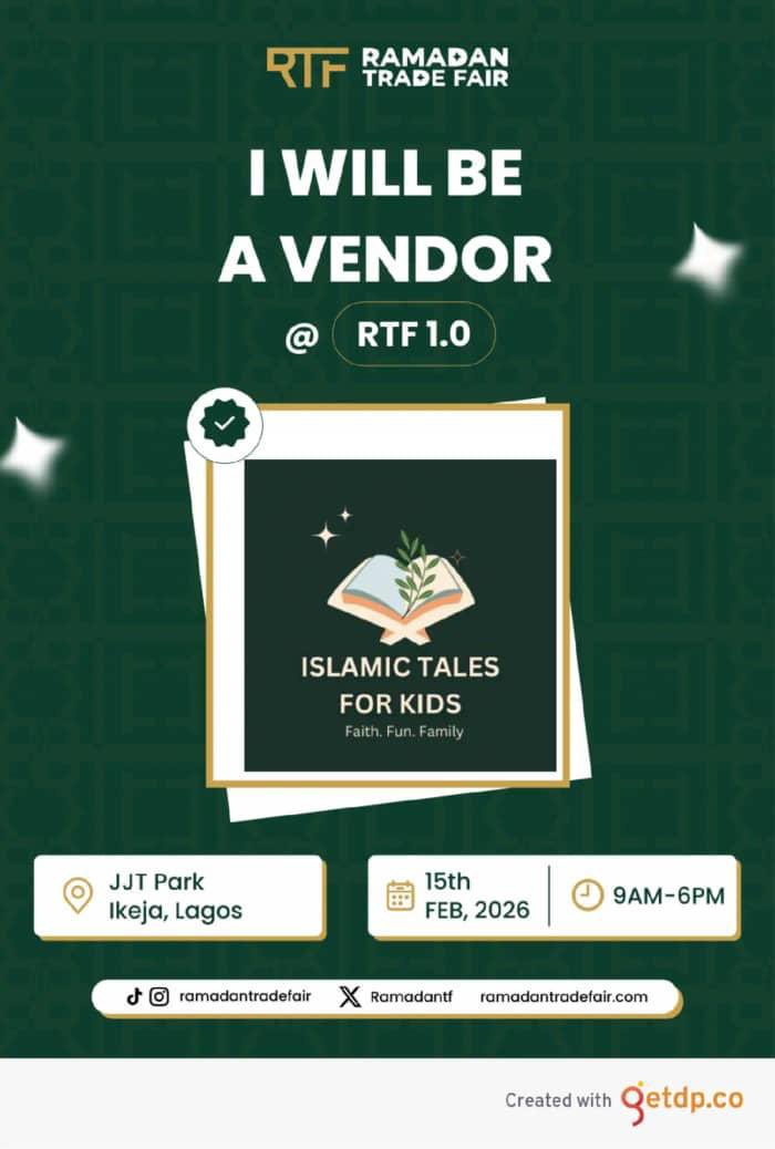 egi_nupe___'s tweet image. Please if you will be at JJT Park Ikeja tomorrow, stop by @ RTF 1.0 to patronize @Omonegho04 for amazing Islamic gifts cards, Ramadan packages and fun filled games for Muslim kids.  

Islamic Tales for Kids will be at the Ramadan Trade Fair 1.0! 
Come support us, shop beautiful…