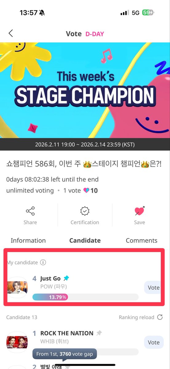 _onlyjakehoon's tweet image. 📢📢 พาวเวอร์🔋✨ วันนี้ เวลา 21.59 น.
ปิดโหวตถ้วย Show Champion  !!~ 🏆💓✨

🗳️ เรามีนัดลงโหวตกันตอน 21.55 🗳️

• Vote “Just go”
•10💙🩷 = 1 Vote

👇🏻👇🏻 จิ้ม 👇🏻👇🏻
promo-web.idolchamp.com/app_proxy.html… 

#POW #JustGo #IDOLCHAMP #VoteForPOW