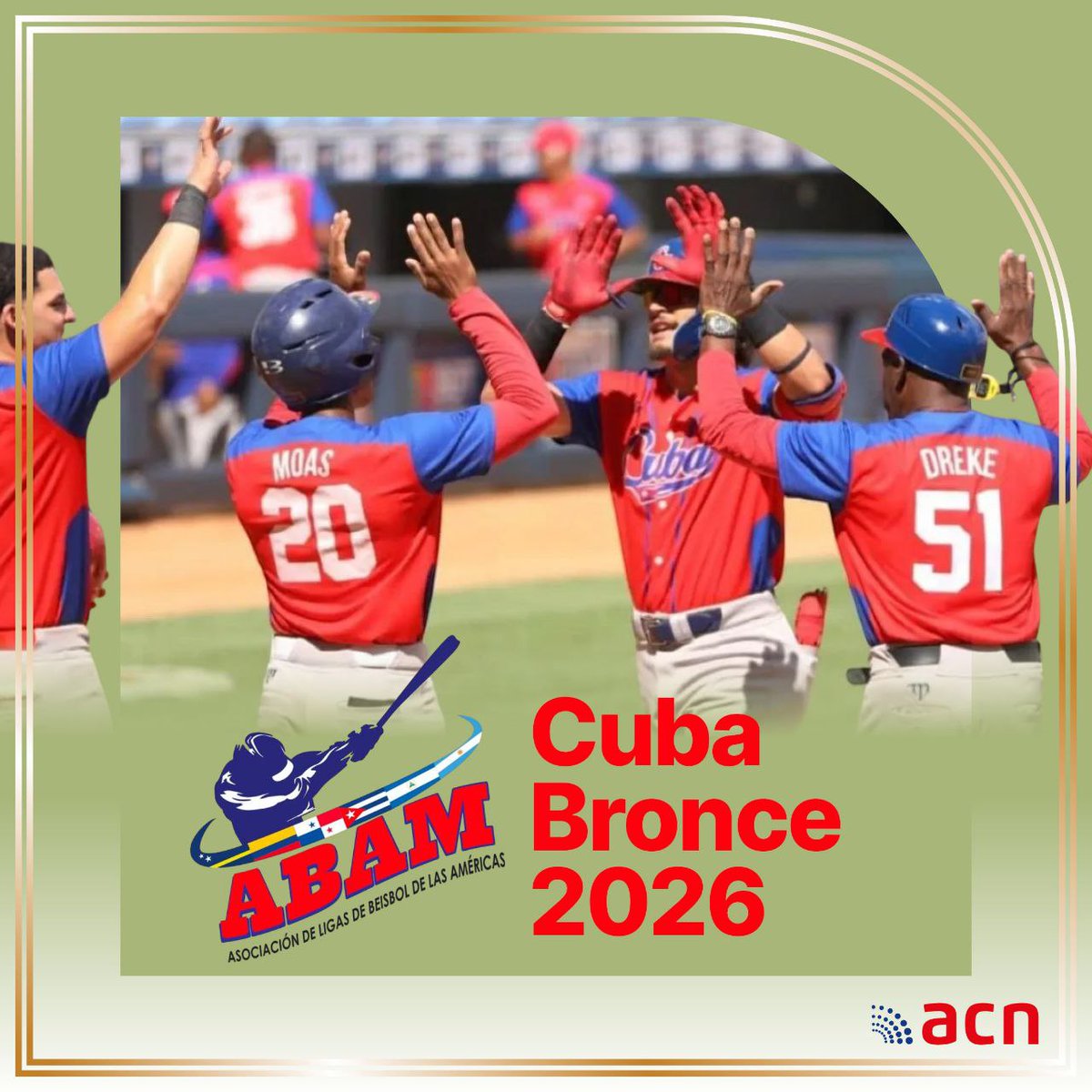 Alejand55628482's tweet photo. 🥉⚾💪| #Cuba 🇨🇺 venció hoy 7-2 a las Águilas Metropolitanas de Panamá en el Estadio Monumental Simón Bolívar y se colgó la medalla de bronce en la Serie de las Américas Gran Caracas 2026.
¡Desde #ACNteam nuestro reconocimiento, muchas felicidades campeones 🎉
❤️🇨🇺👏✌️!
#Cuba https://t.co/Dk6QIWKFLB