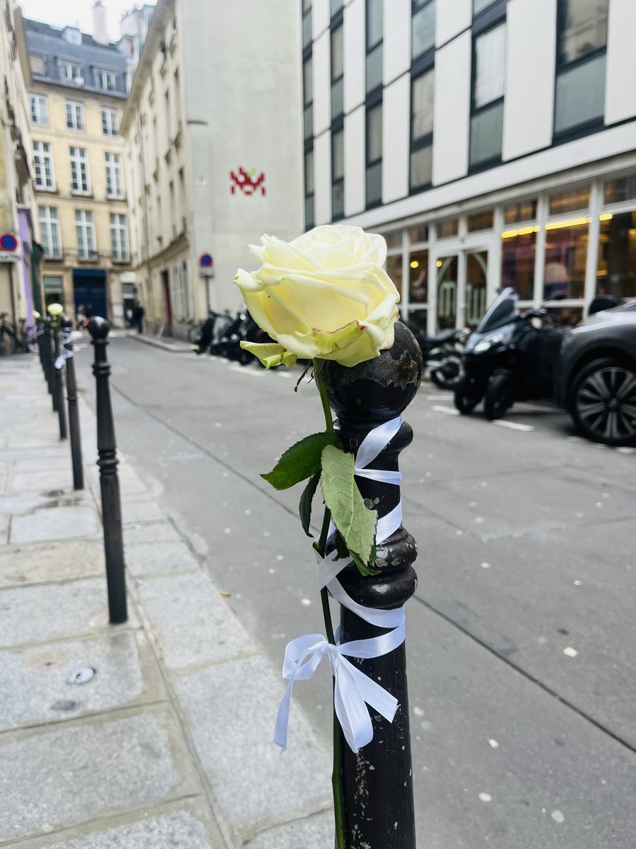 道にバラ🌹が飾りつけてあるバレンタインイベント💘🥰バンタンのWhat is your love song? のイベントは赤い薔薇だったけど白も素敵✨

#ValentinesDay2026