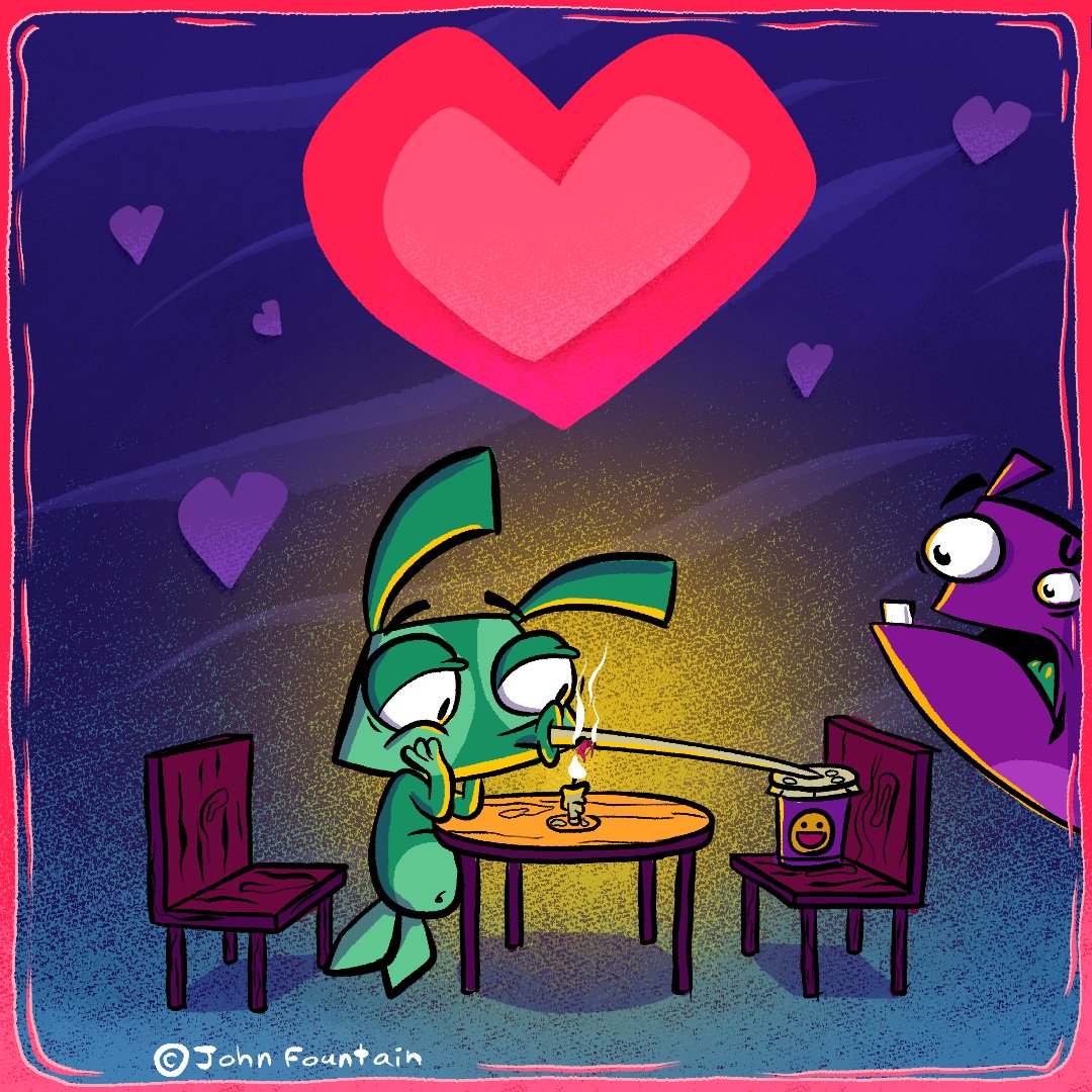 Happy #ValentinesDay from all of us at <a href="/Fpencartoons/">Fountain's Pen Cartoons</a> !

Love comes in all forms... in the case of #FloccinocciAndTip, it's the love for soda.

What better way to show your love to that special someone (or favorite beverage) than sending them this post?

Link in replies... reposts