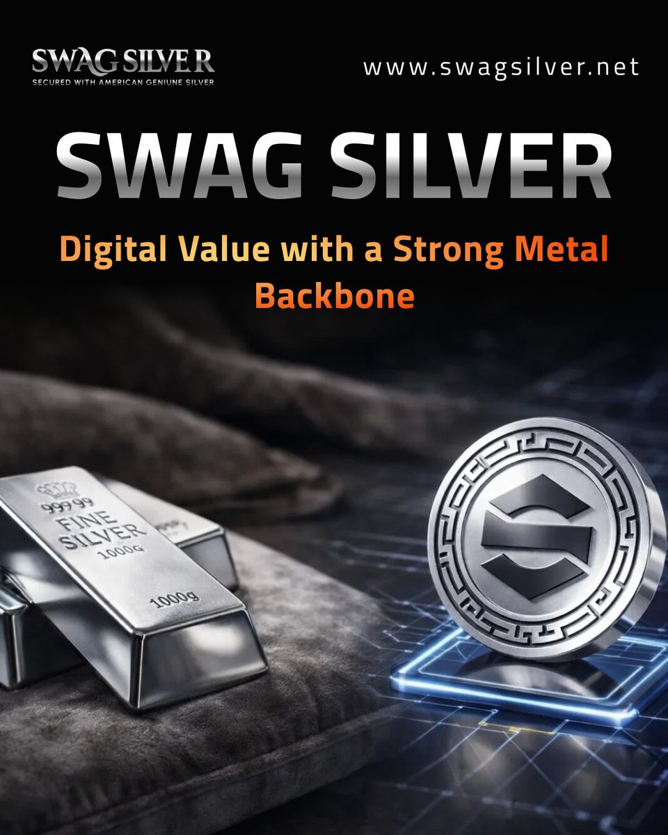 Uncertain markets demand strong foundations.
SWAG SILVER blends silver’s reliability with digital innovation — a smarter way to preserve value.
🔗 swagsilver.net
📡 t.me/+6X9P0l0Hs3tkM…

#SwagSilver #SilverBacked #StoreOfValue
