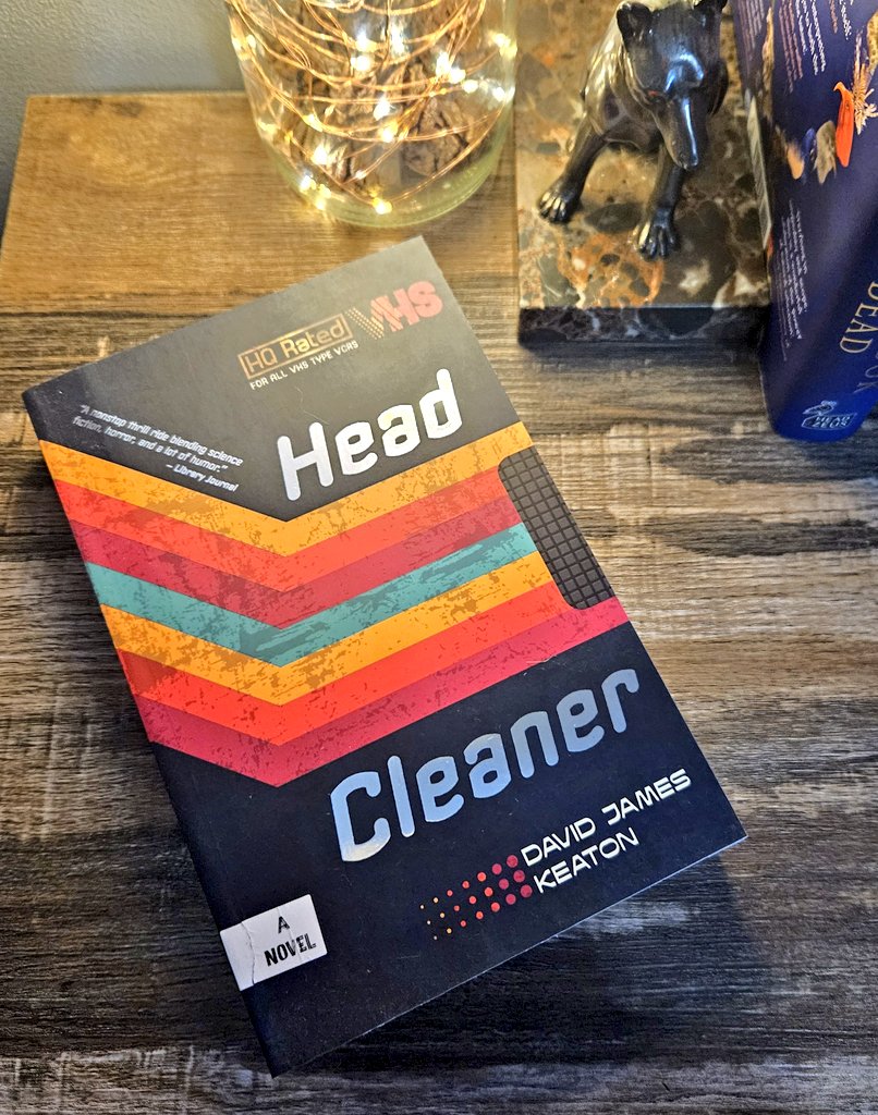 mazsbookscape's tweet photo. Next up, a massive thank you to @DaturaBooks and David James Keaton for sending me a copy of #HeadCleaner 📼 Obsessed with the VHS cover! A nostalgic blend of thriller, sci-fi and horror, I cannot wait to read this! 😀 https://t.co/YnK2aUyBd3