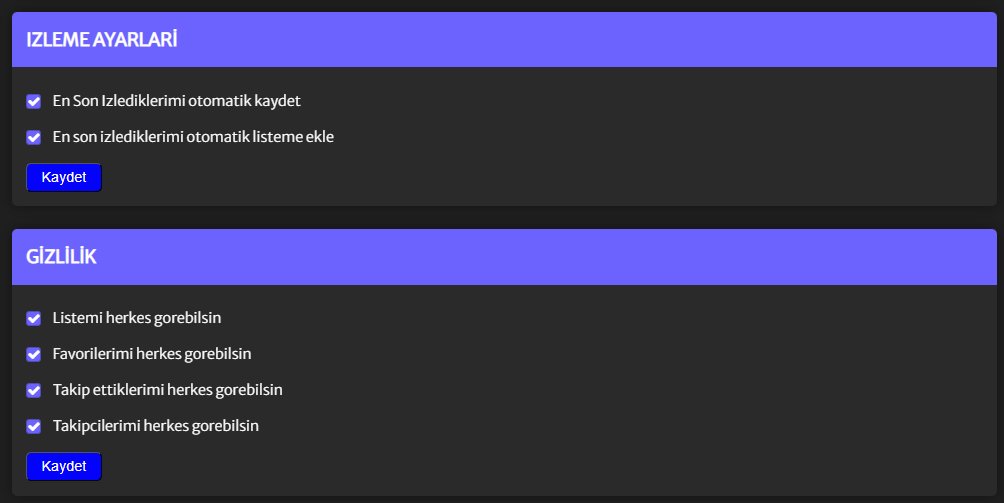 Profil ayar kısımlarına yeni gizlilik ve izleme ayarları eklendi. Aynı zamanda kayıt olma ve giriş yapma sayfaları yeniden düzenlenip e-posta hatası giderildi.