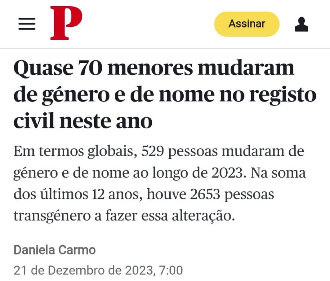 Aceder a redes sociais é um perigo para as crianças… mudar de género é tranquilo 🫣