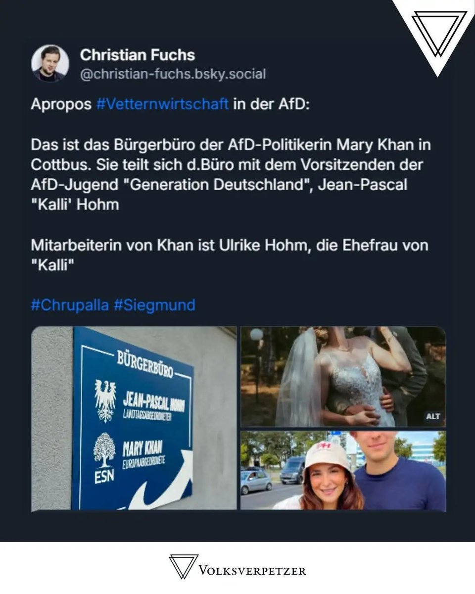 Schmitti72's tweet photo. #Vetternwirtschaft bei der #AfD auch in #Brandenburg. Bürgerbüro vom Vorsitzenden der #GenerationDeutschland.
Und #AfDBrandenburg macht auf unschuldig.
#jeanpascalhohm #marykhan #dennishohloch #hanschristophberndt #Cottbus https://t.co/OCzQSSElMR