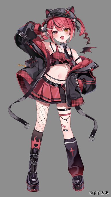 【すずみあ】赤彩みあ様(#Aka__iRo_)のモデルデザインおよびキービジュアルイラストを描かせていただきました❤️‍🔥
何卒よろしくお願いいたします! 