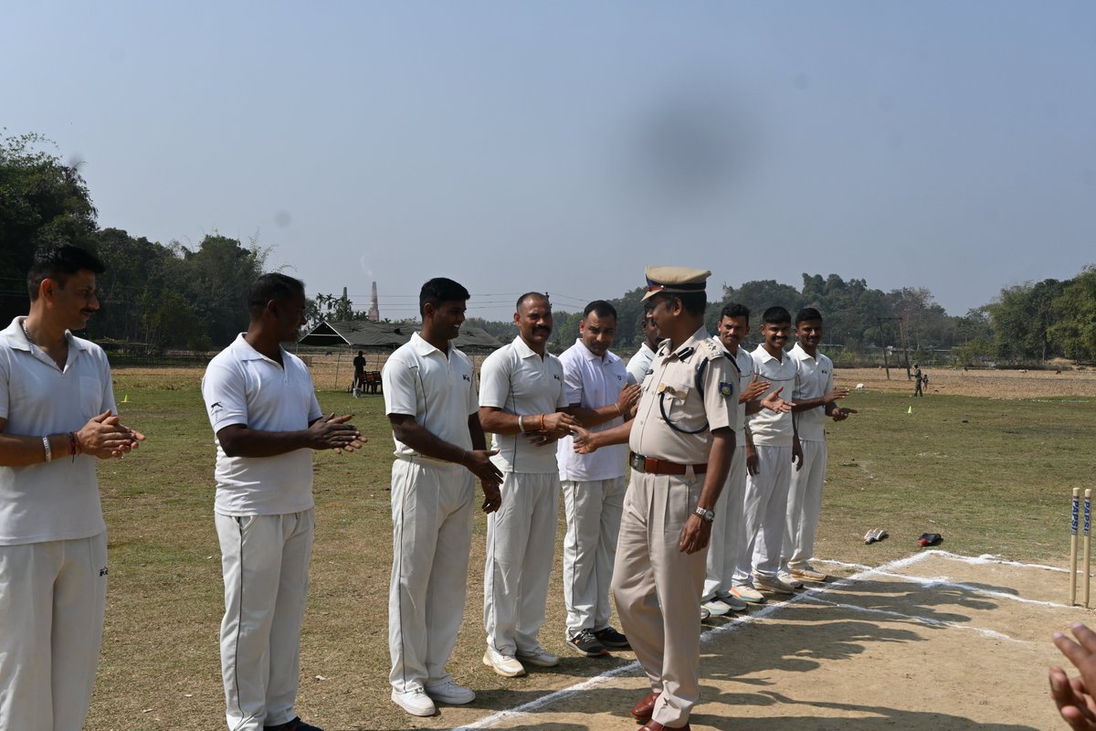 Cricket match played between kashipur school boys and CRPF jawan