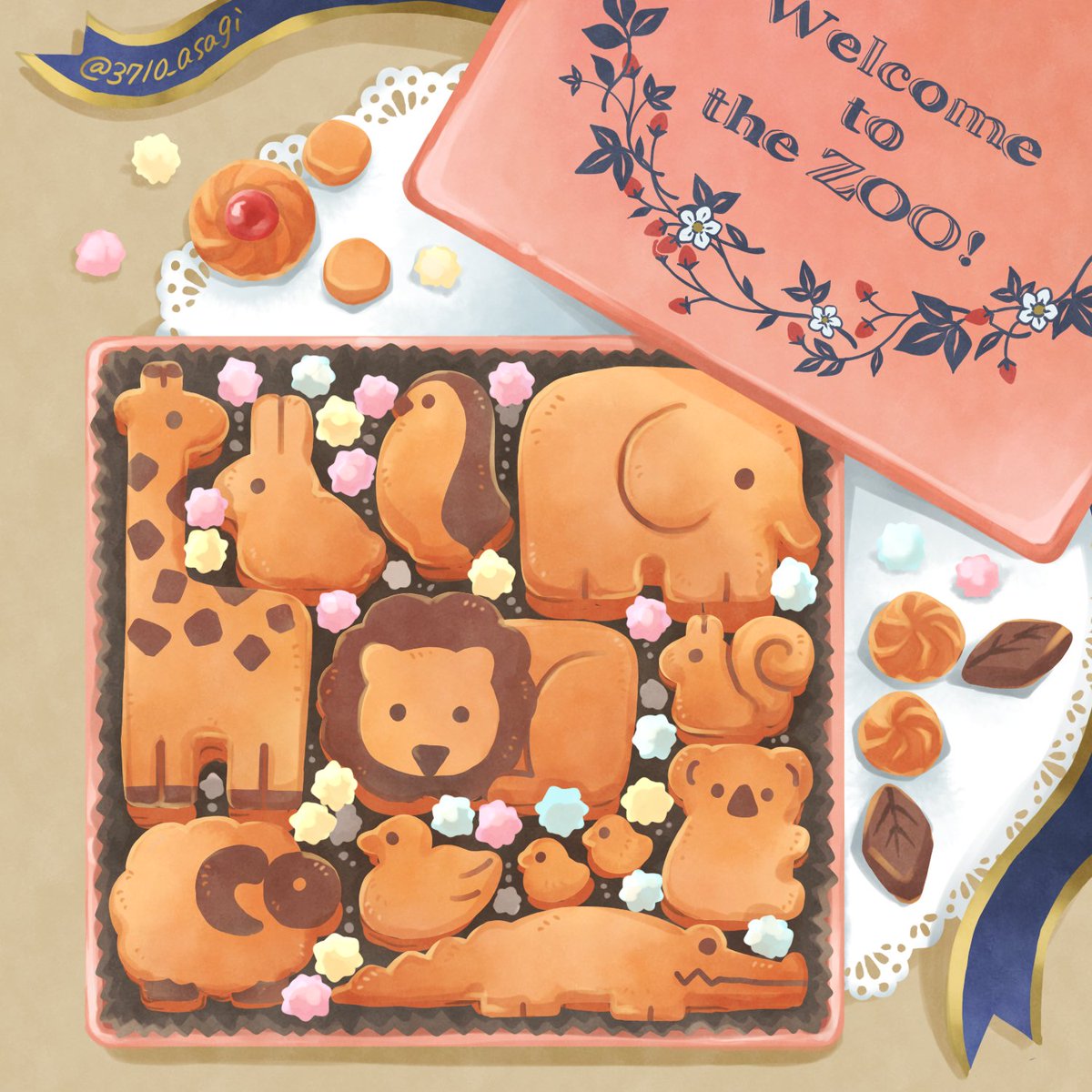 バレンタインデーなのでお菓子のイラスト再掲💐