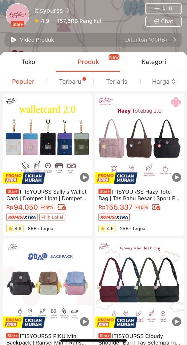 shopp_handeu's tweet photo. Fix ini salah satu local brand tas paling gemes sih 😭🤍
Modelnya banyak banget, dari tote, backpack, sampe shoulder bag! https://t.co/JTrbnXQkJX