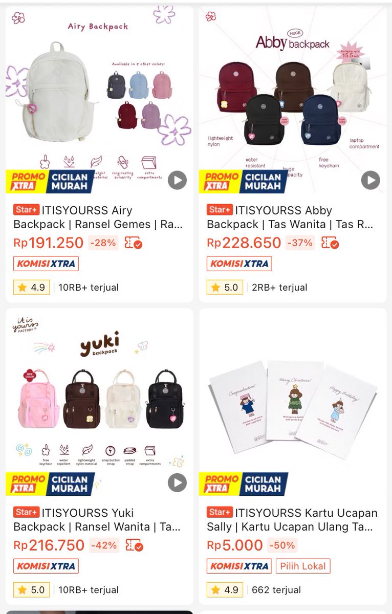 shopp_handeu's tweet photo. Fix ini salah satu local brand tas paling gemes sih 😭🤍
Modelnya banyak banget, dari tote, backpack, sampe shoulder bag! https://t.co/JTrbnXQkJX