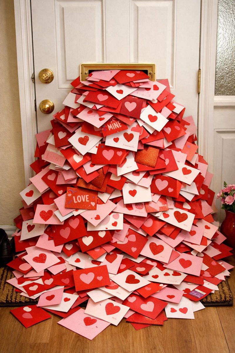 mtjrichardson's tweet photo. My front door this morning 😅 #HappyValentinesDay https://t.co/TP3aDYyMet