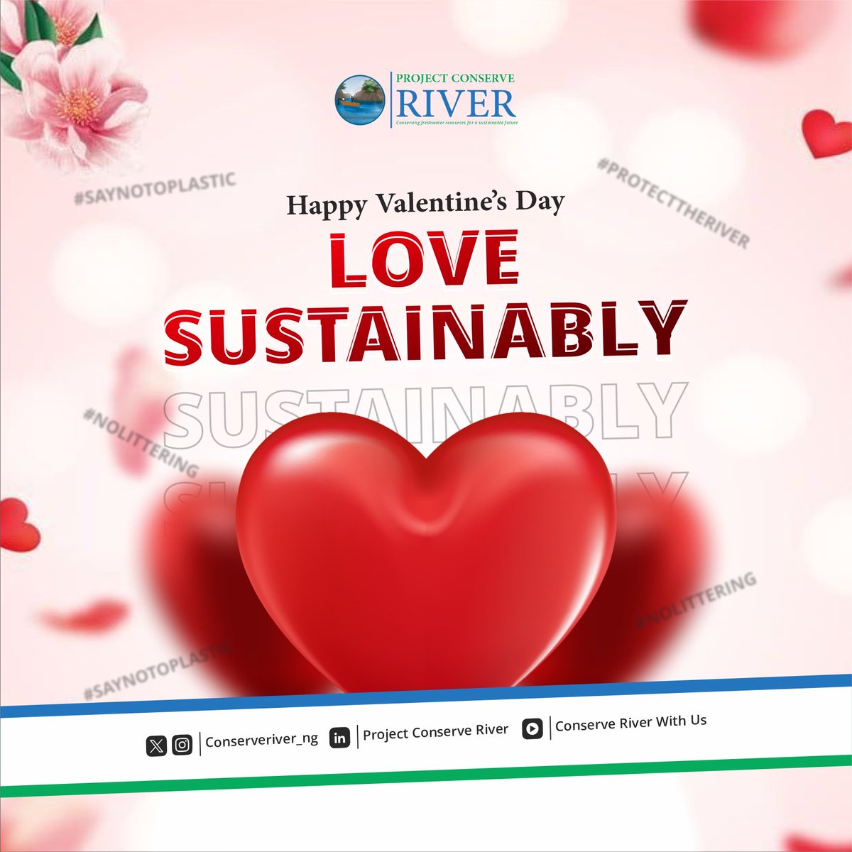 conserveriverng's tweet photo. Cheers to a Sustainable Valentine😍
Love that's kind to the planet 🌎
Let’s celebrate love & sustainability this Valentine's with eco-friendly gifts, zero-waste dates, and a promise to protect our one home 💕
Love, PCOR✨
#SustainableLove #ValentinesDay #projectconserveriver https://t.co/HE9ljof6jI