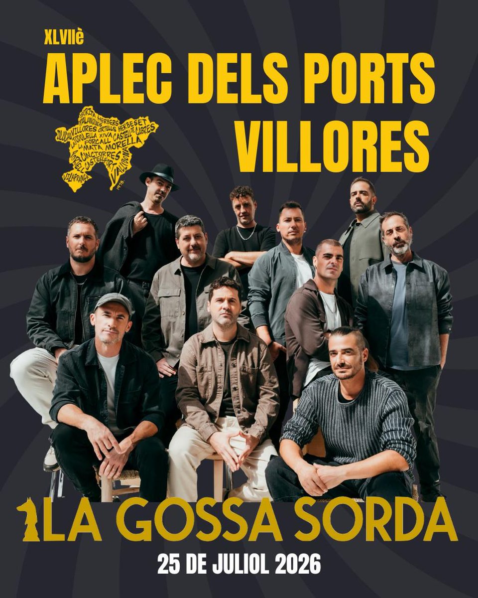 LaGossaSorda_'s tweet photo. 🥁 Entrada 15€ - Venda diumenge 12:00

A Villores farem l'únic concert de la  gira  a les comarques de Castelló.

🔥 És per a nosaltres un orgull treballar colze a colze amb els voluntaris que formen l'organització de l' @aplec

Entrades 👇
https://t.co/suCdfyRvb2 https://t.co/a9Lj8Ayqme