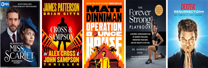 hooksettlibrary's tweet photo. This week the Hooksett Public Library has 153 new books and three new movies.  New items include It's Not Her, Miss Scarlet Season 6, Cross and Sampson, Operation Bounce House, The Forever Strong Playbook, Dexter, and This Book Made Me Think of You. https://t.co/TcDNWrxymW https://t.co/UyAKHpjjp4