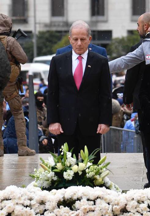This morning Ambassador Issa laid a wreath at the grave of former Prime Minister Rafik Hariri. As Lebanon stands at a pivotal crossroads, Rafik Hariri’s legacy to forge peace and prosperity continues to  resonate years later with renewed significance. Today’s commemoration also