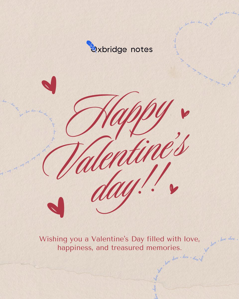 OxbridgeNotes's tweet photo. Roses are red, deadlines are cruel,

but good notes make studying way less brutal.

Happy Valentine’s Day 💕📚 https://t.co/38AJr3ZDSk