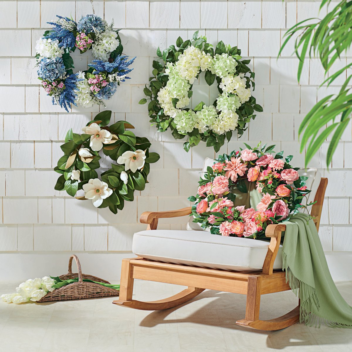 Valentine’s Day isn’t just for bouquets. 🪻 Channel the first of the spring blooms with a wreath made of faux florals: bit.ly/49MGM9Q