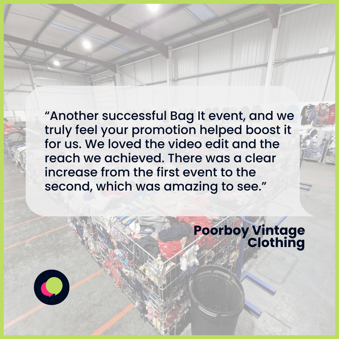 davidbushnell's tweet photo. Another happy client and another reason to keep pushing forward. Thanks to Poorboy Vintage Clothing for trusting us to promote both of their Bag It events! 🙏🤩 https://t.co/Upued0GIWh