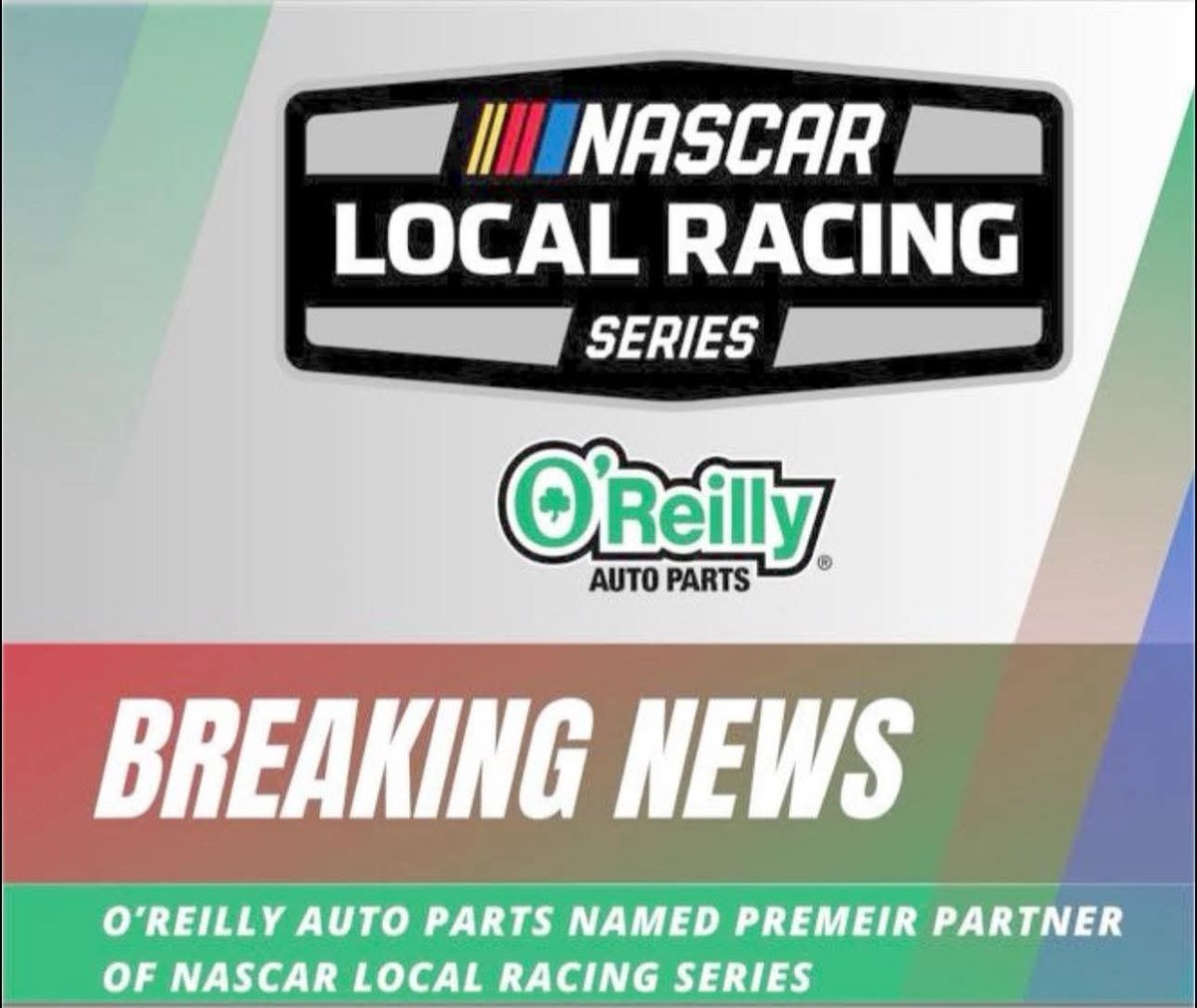jtownspeedway's tweet photo. Out with old and in with the new! NASCAR WEEKLY RACING SERIES has been rebranded to NASCAR LOCAL RACING SERIES Powered by O’Reilly Auto Parts.. Please welcome O’Reilly Auto Parts to Jennerstown Speedway in 2026! https://t.co/EAdcD2sCfq