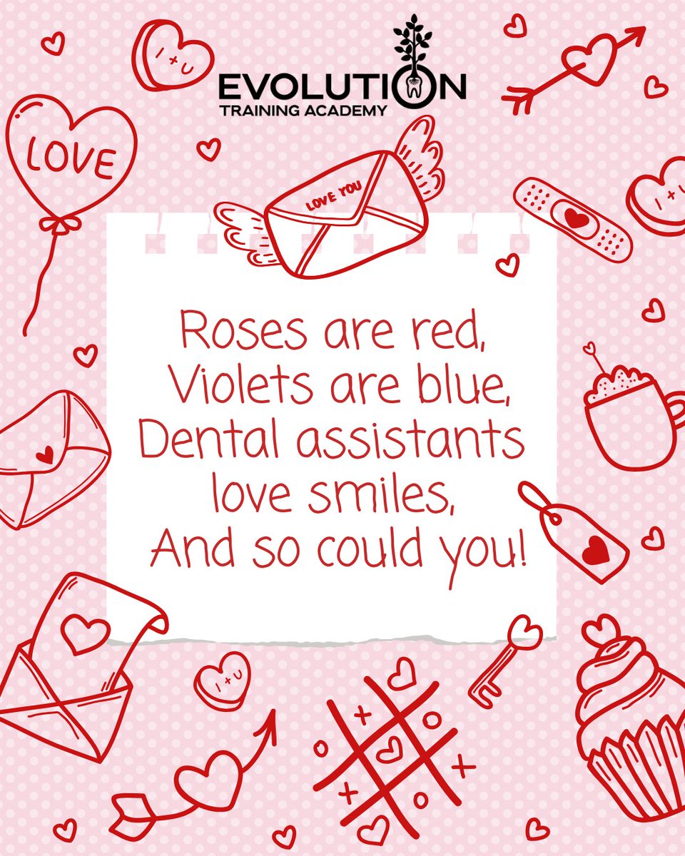 Evolution_TA_'s tweet photo. This Valentine’s Day, fall in love with a career that makes a difference every day. Our 6-month dental assisting program is hands-on, flexible, and designed for adult learners ready to take the next step.

Learn more at https://t.co/H5rxFKJfbT
 🦷❤️ https://t.co/fmLrAlxcan