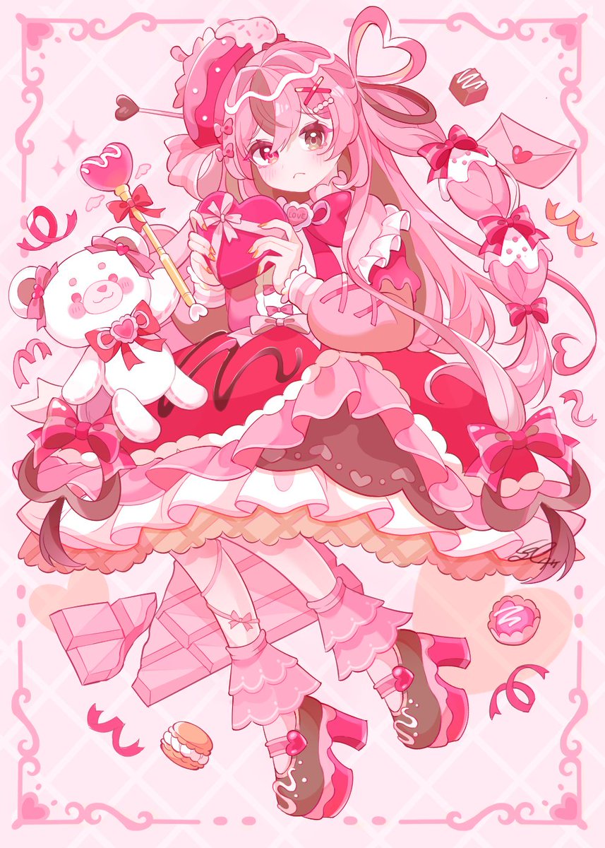_benitake_'s tweet photo. *･💝🍫 *✴︎
#HappyValentinesDay 
#イラスト https://t.co/96WkQlt8cf