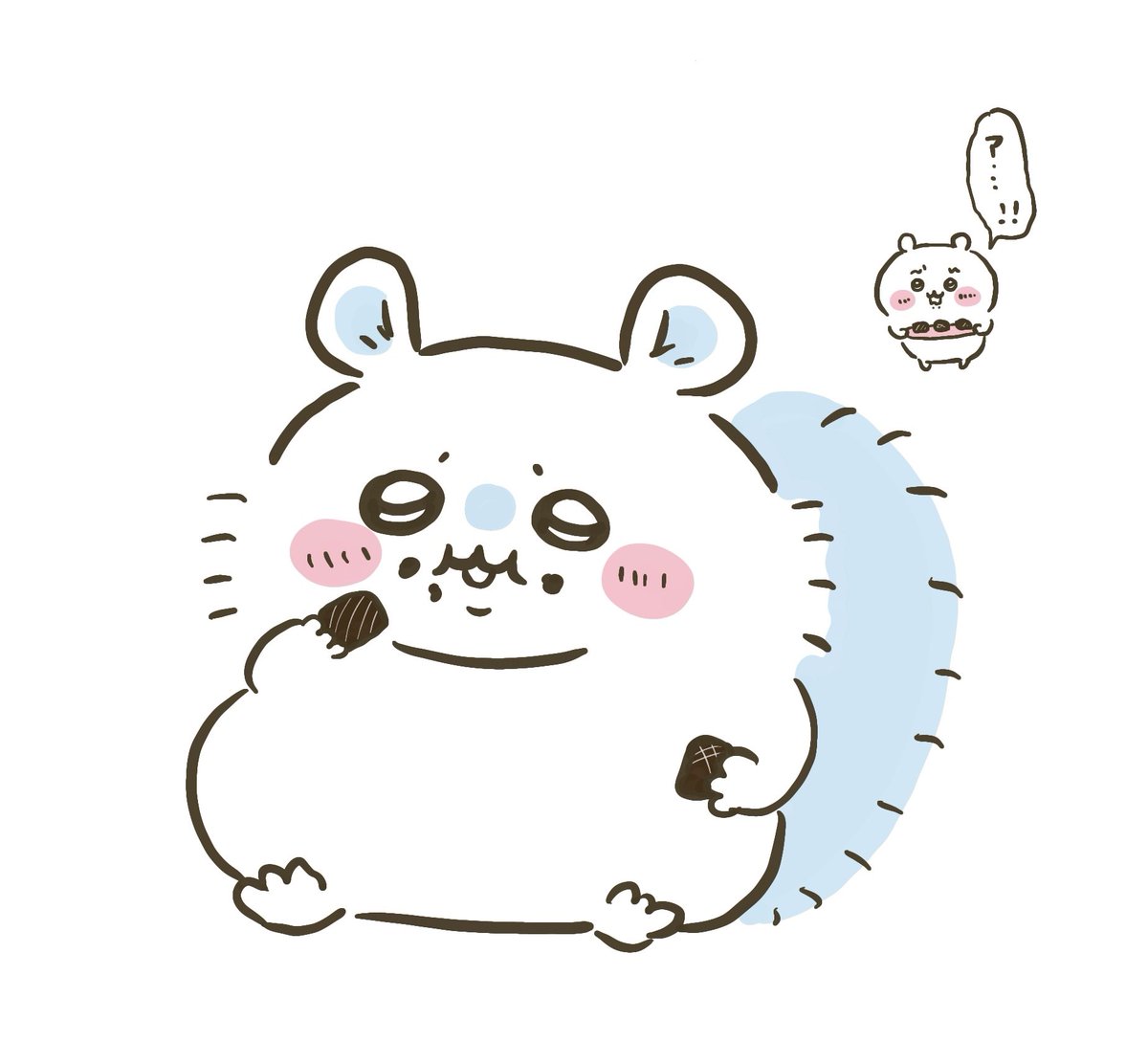 しょうがないから食べてやるッ！✌️
#ちいかわファンアート