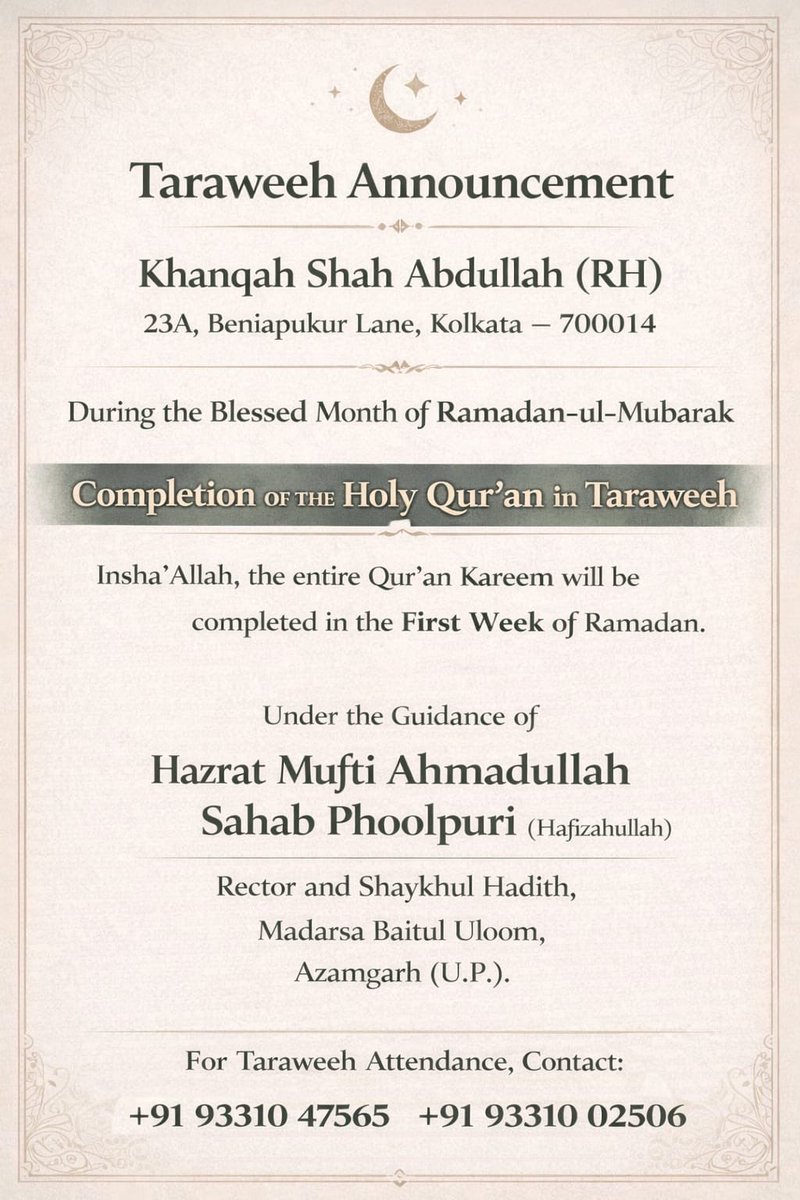 Mufti Ahmadullah phoolpuri tweet media