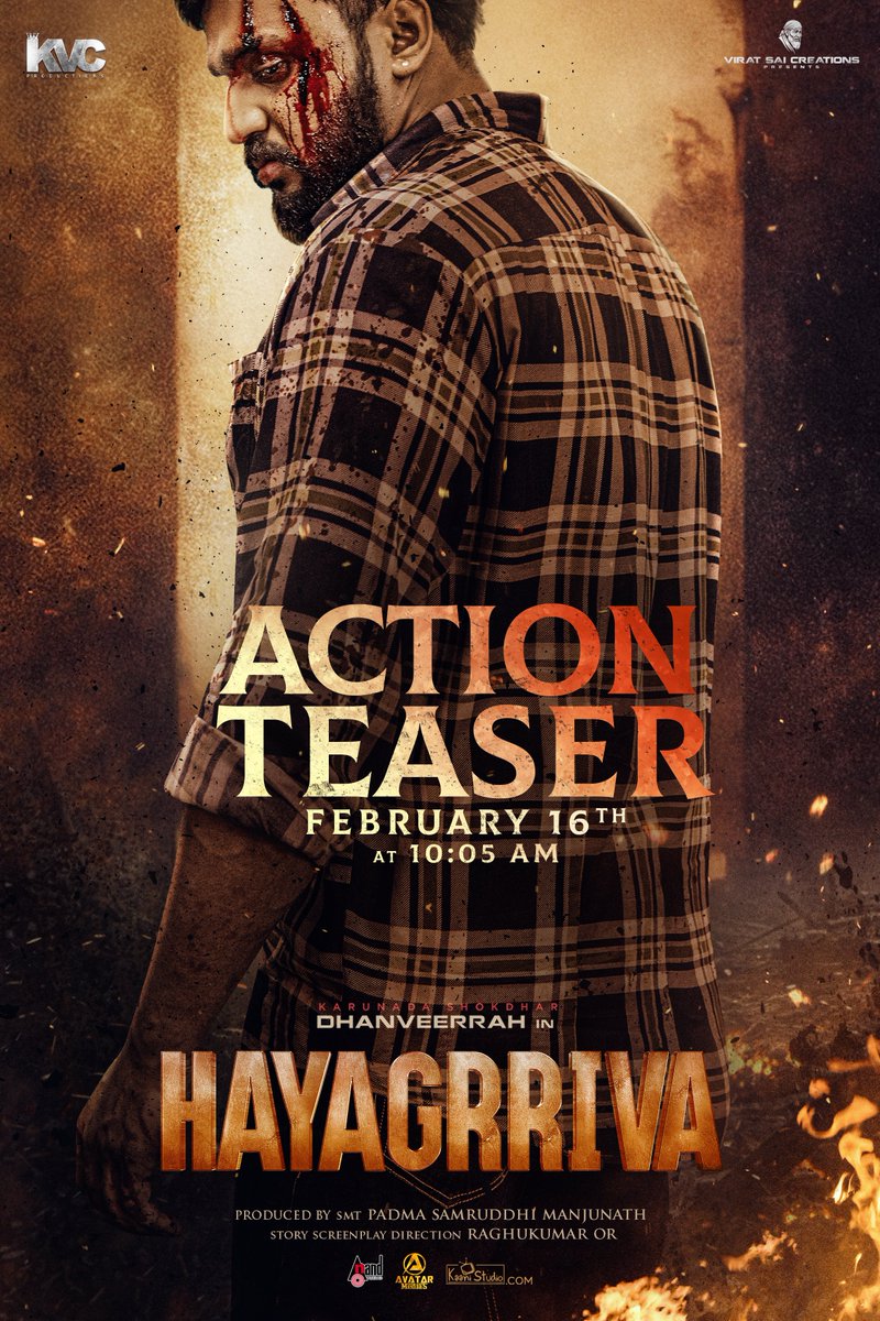 aanandaaudio's tweet photo. et ready for the Karunada Shokdhar's Action Teaser Releasing on 16th Feb at 10.05am 🔥🔥
#Hayagrrivaactionteaser
Stay tuned🔔 https://t.co/AESWjxifvS 🔔
#Hayagrriva #samruddhifilms #kvcproductions #viratsaicreations
@Dhanveerahh @itssanjanaanand @SamManjuJDS
@raghukumar_or @aanandaaudio #AnandAudio
