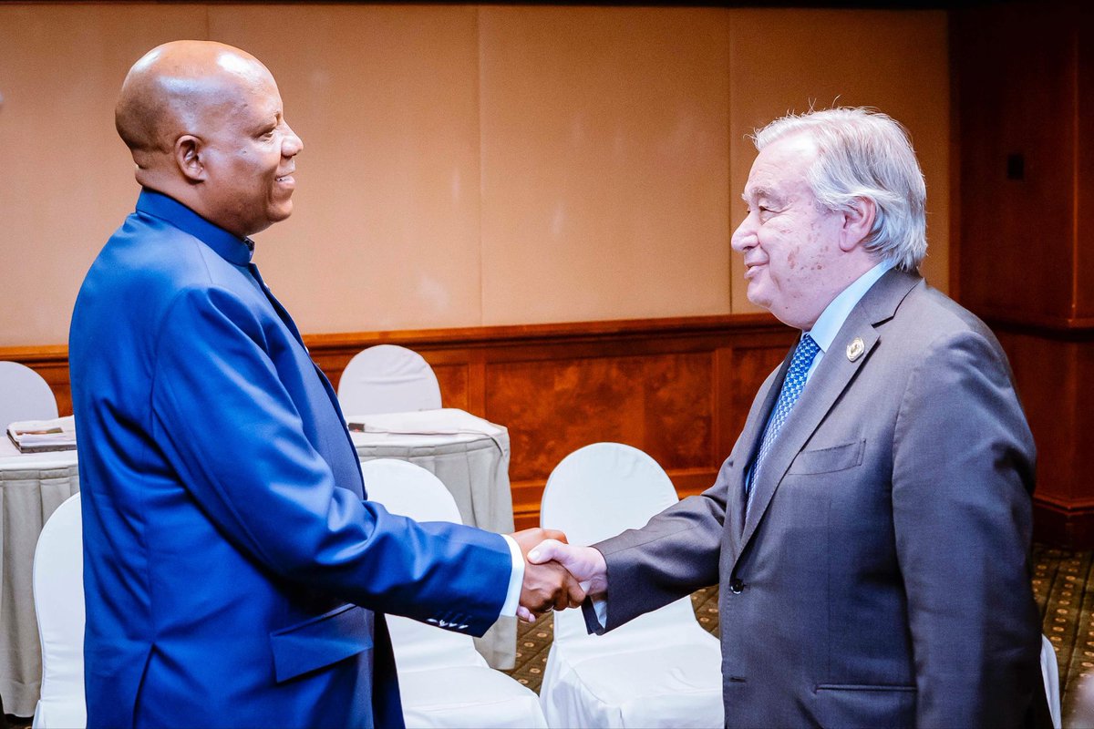 officialSKSM's tweet photo. United Nations (@UN) Secretary-General @antonioguterres has asked Nigeria to spearhead Africa’s quest for a restructured global order, describing the country as uniquely positioned to lead the continent toward superpower status.

Guterres praised the economic reforms of the President Bola Ahmed Tinubu-led administration, as well as Nigeria’s leadership in stabilising the Sahel and ECOWAS (@ecowas_cedeao) regions, despite facing its own security challenges.

The UN Chief made the remarks on Friday during a high-level bilateral meeting with Vice President @KashimSM on the sidelines of the 39th African Union (@_AfricanUnion) Summit in Addis Ababa, Ethiopia.

The UN Secretary-General and the Vice President discussed key developments in Nigeria, as well as the country’s expanding leadership role in promoting regional stability across West Africa and the Sahel.

Guterres commended the remarkable and outstanding reforms of the administration of President @officialABAT, noting that Nigeria’s bold economic restructuring and security commitments have strengthened its continental standing.

In his remarks, Vice President @KashimSM thanked the UN Secretary-General for his leadership in promoting global peace, saying Africa has benefitted immensely from his tenure, even as the United Nations undergoes internal restructuring.

#AUSummit 
#AUSummit2026