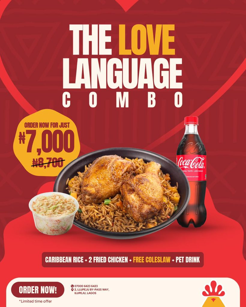 It’s past 12 and your Val never checkup on you! 😭
This is why relationships end anyhow. Celebrate valentine with yourself by ordering @chickenrepublic Love Language Combo