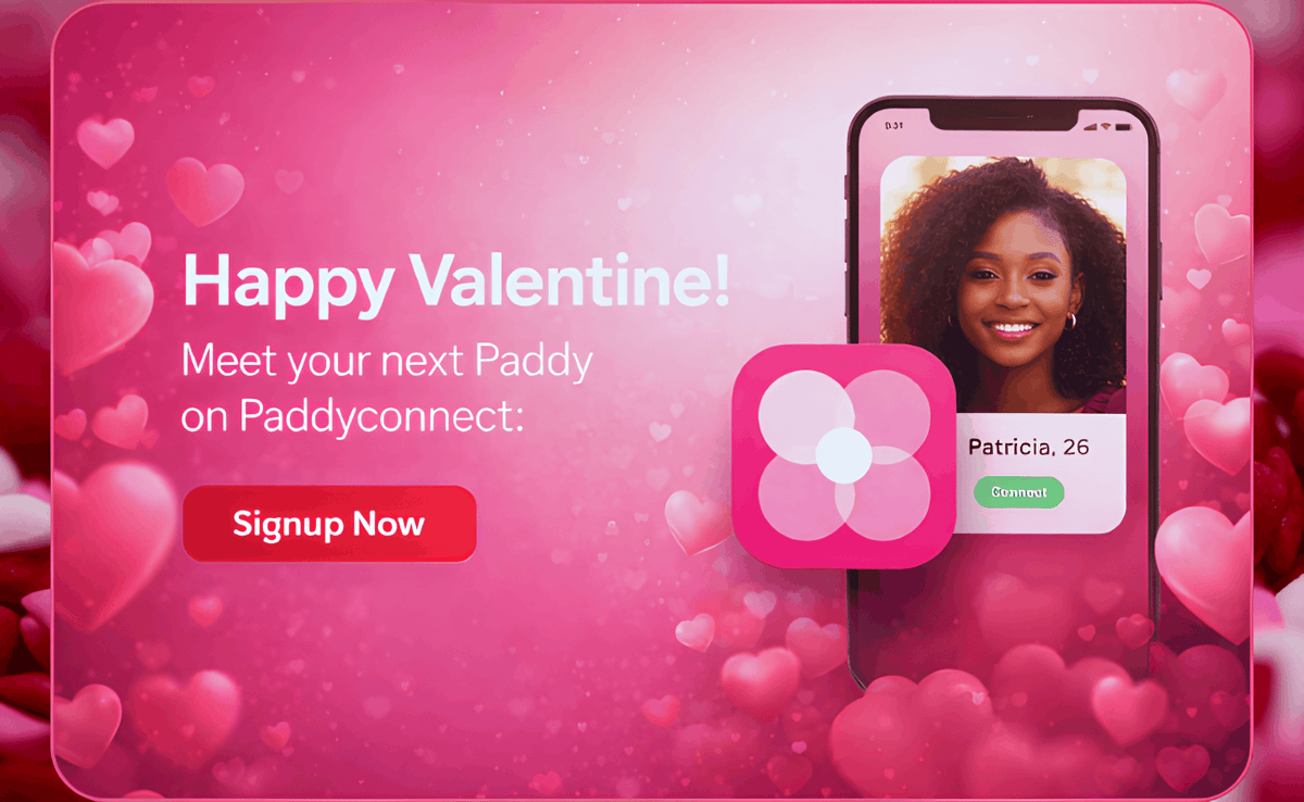 Love is not far. 💗

It’s one hello away, one smile away, one real connection waiting to happen.

This Valentine, don’t just scroll, find someone who gets you, laughs with you, and vibes with your world.

Join and meet your next Paddy | only on Connect on Paddyzone.com/auth