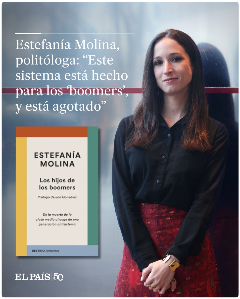 La sabandija pro-ucronazi (me tiene bloqueado), Estafanía Molina, de profesión politontóloga, ahora la toma contra las pensiones de los "boomers", esa mierda terminológica que inventaron, cómo no, en los USA (para denigrar y culpar a la gente mayor de los supuestos males del