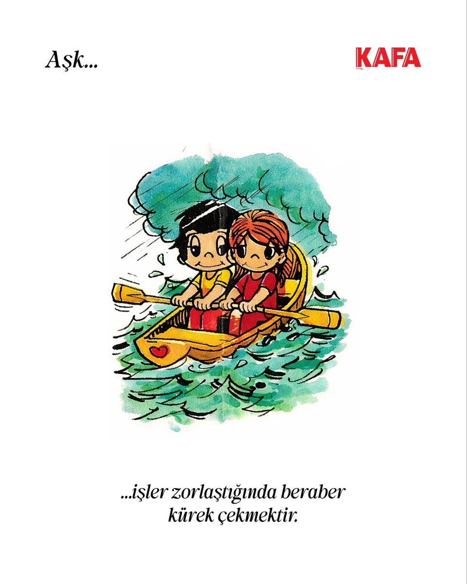 Aşk işler zorlaştığında beraber kürek çekmektir. ❤️