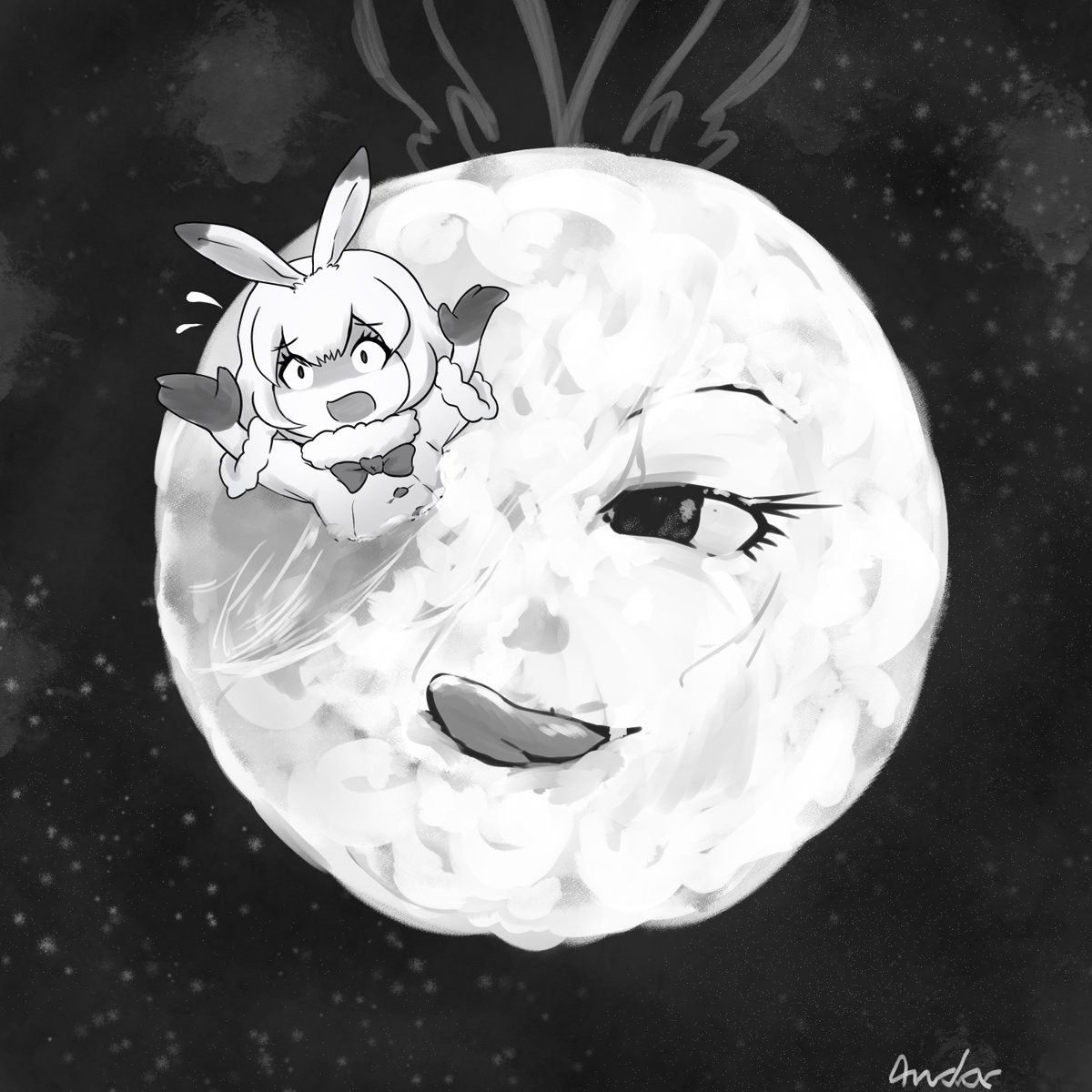 ずっと前に描いたウサギたち 