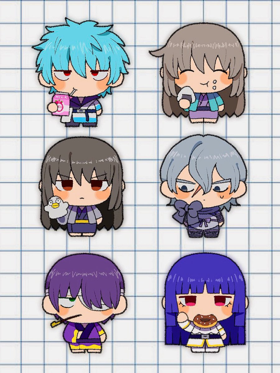 嬉しいので最近ブルスカに上げた絵こっちにも上げちゃう
松陽弟子組をよろしくお願いします
#銀魂　#松陽弟子組