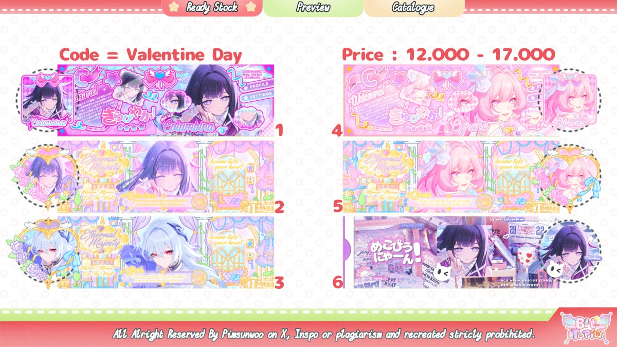 pimsunwoo's tweet image. ꒰ help repost sweetling? .. thank-u!

セールス . !?  Hello bitto disini bawa [9] layout Genshin, HSR edisi Valentine yang bisa take sekarang juga! Harganya bisa diliat di ALT yaa! Ayo jajan layoutnyaa ૮₍˃̵֊ ˂̵ ₎ა  

#zonauang #zonajajan️️