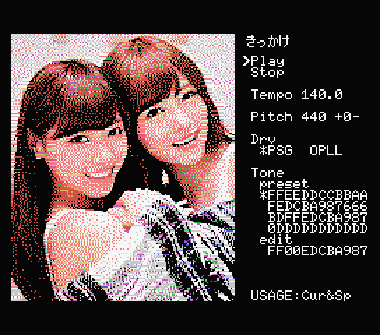 fukui_keeekn's tweet photo. 「きっかけ」を #webmsx で演奏してみました。OPLL対応にしてみました。#西野七瀬 #白石麻衣 #msx https://t.co/cdas97K8mx https://t.co/XScp8yXQWG