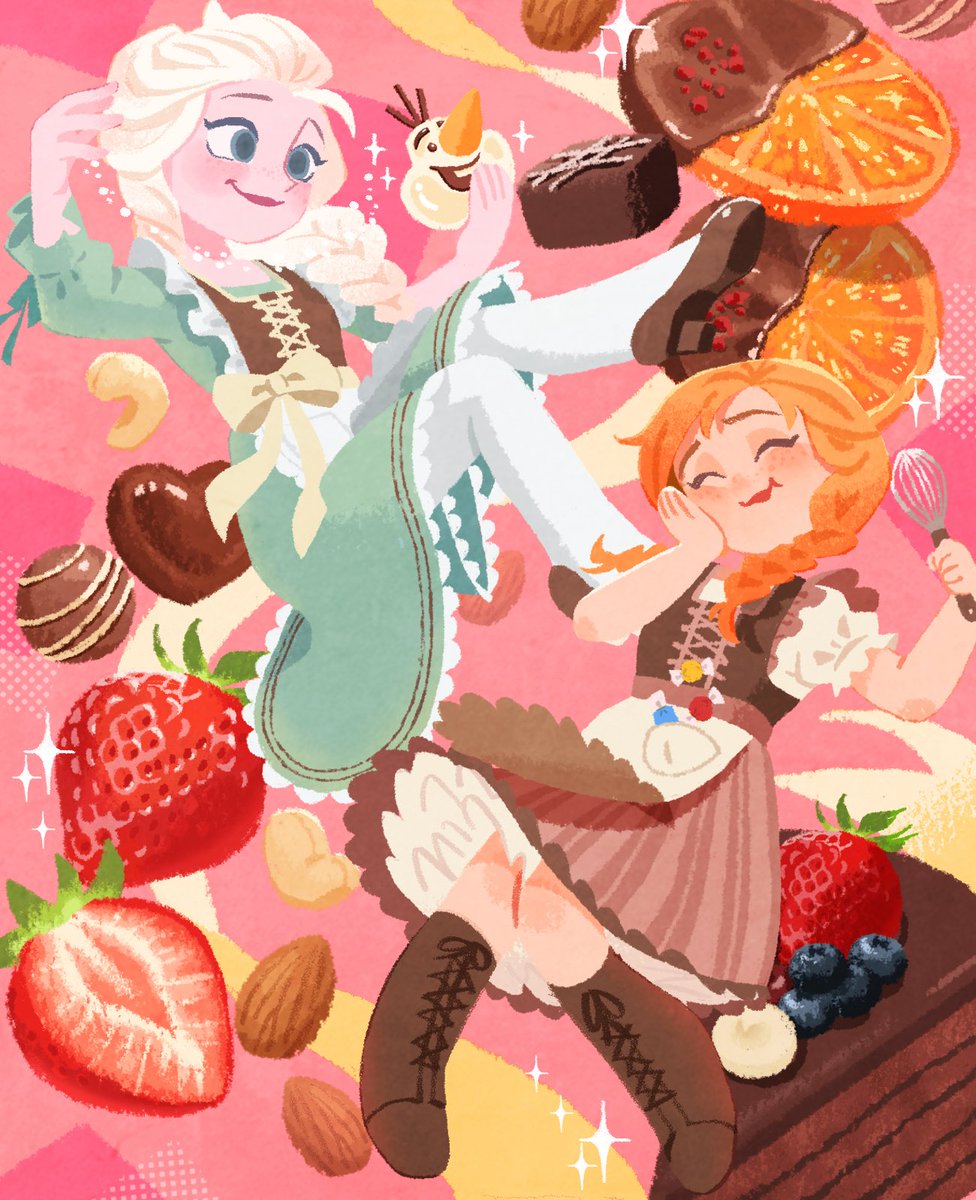 naco_oekaki's tweet image. ハッピーバレンタイン🍫

#Disney #Frozen 
Anna / Elsa