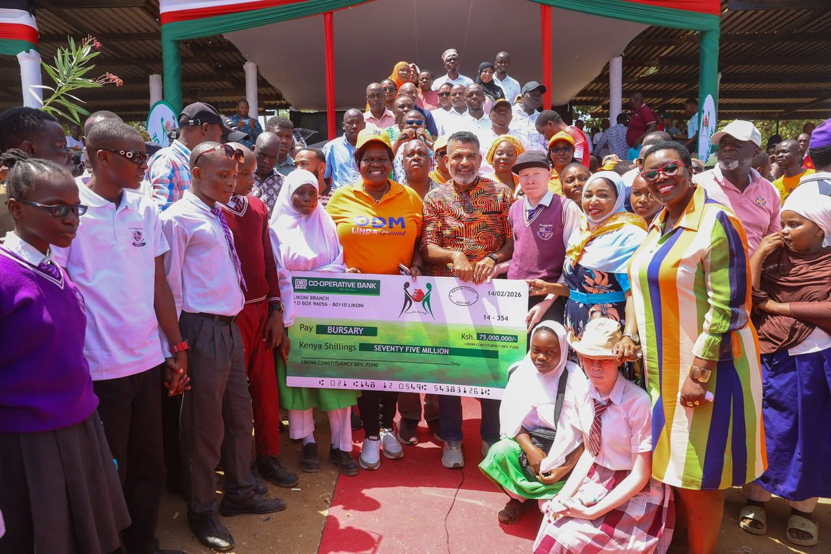 gladyswanga's tweet photo. Great to join MP for Likoni Mishi Mboko today as we issued bursary cheques to students across Likoni Constituency.

This year, over 12,000 students received support covering local and upcountry schools, tertiary institutions, TVETs, and nearly 400 Persons Living with Disabilities.

Wonderful to see the community come out and the warm reception from our people.